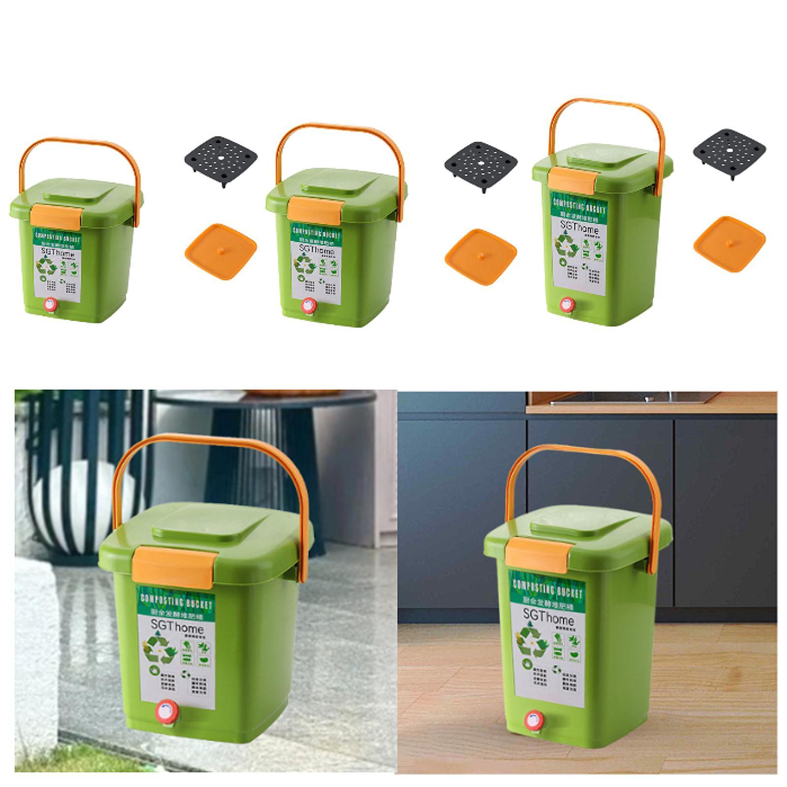 Fermentation Crock - 8L/10L/15L ในร่มถังปุ๋ยหมักถังปุ๋ยหมักแบบพกพาพร้อมฝาปิดในครัวเรือนกล่องหมักปุ๋ยหมักอาหารขยะหมักอินทรีย์